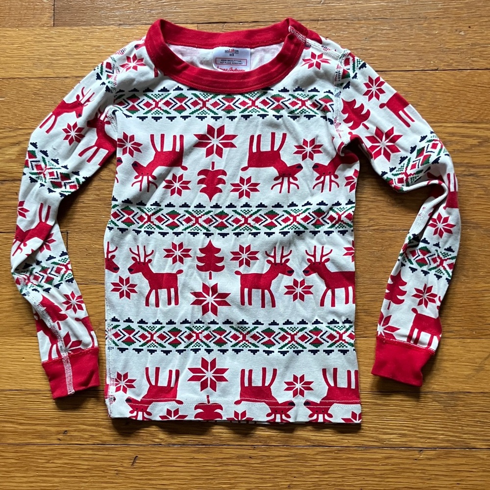 EUC Holiday Hanna Andersson Organic Cotton Pajama Top size 5